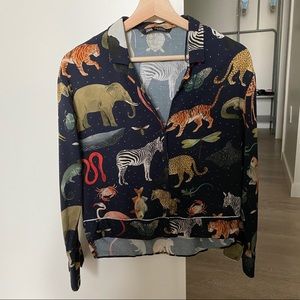 Zara shirt animals pattern
